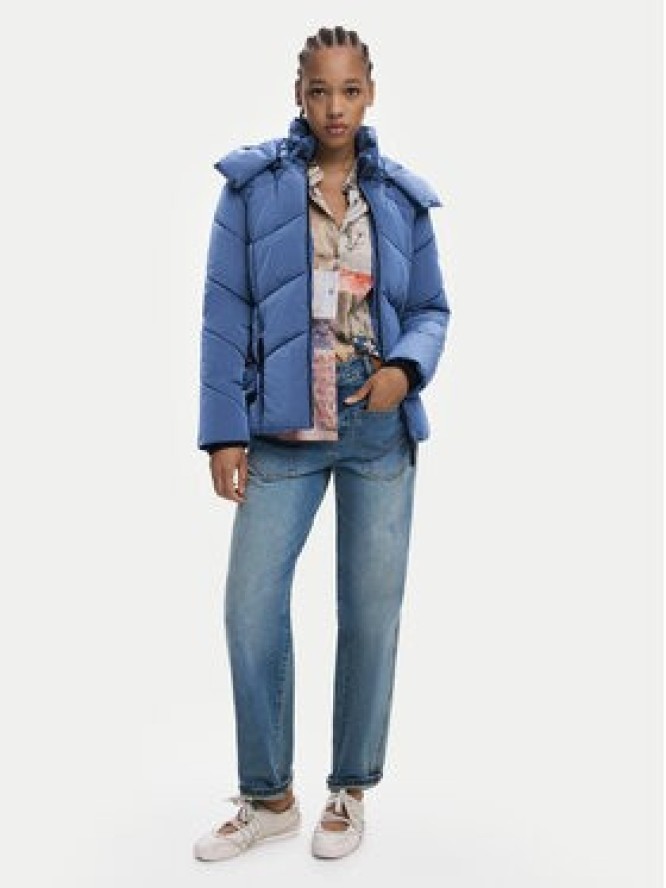 Desigual Kurtka zimowa Lyn 25WWEW60 Niebieski Regular Fit