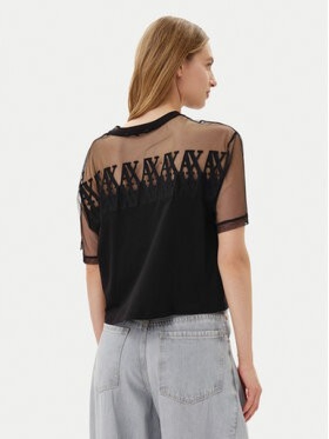 Armani Exchange T-Shirt XW000516 AF10359 UC001 Czarny Cropped Fit