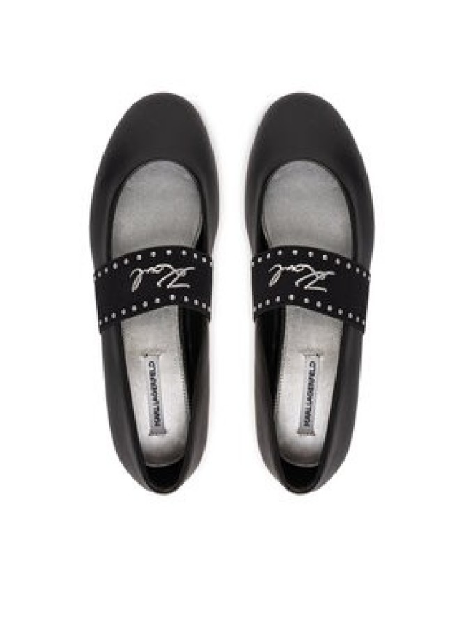 KARL LAGERFELD Baleriny Karo KL40126A Czarny