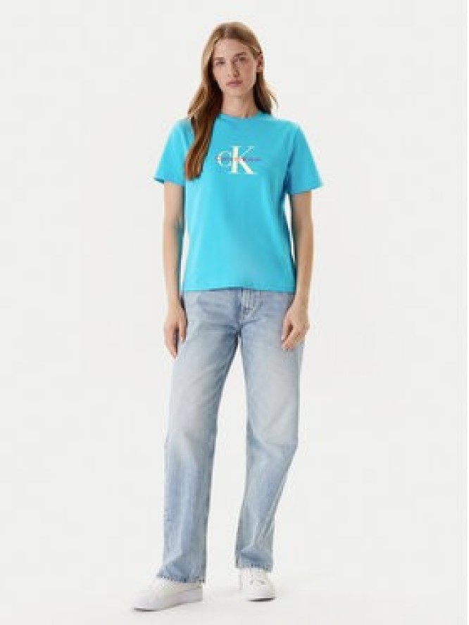 Calvin Klein Jeans T-Shirt Hero Classic LV047B865G Niebieski Regular Fit