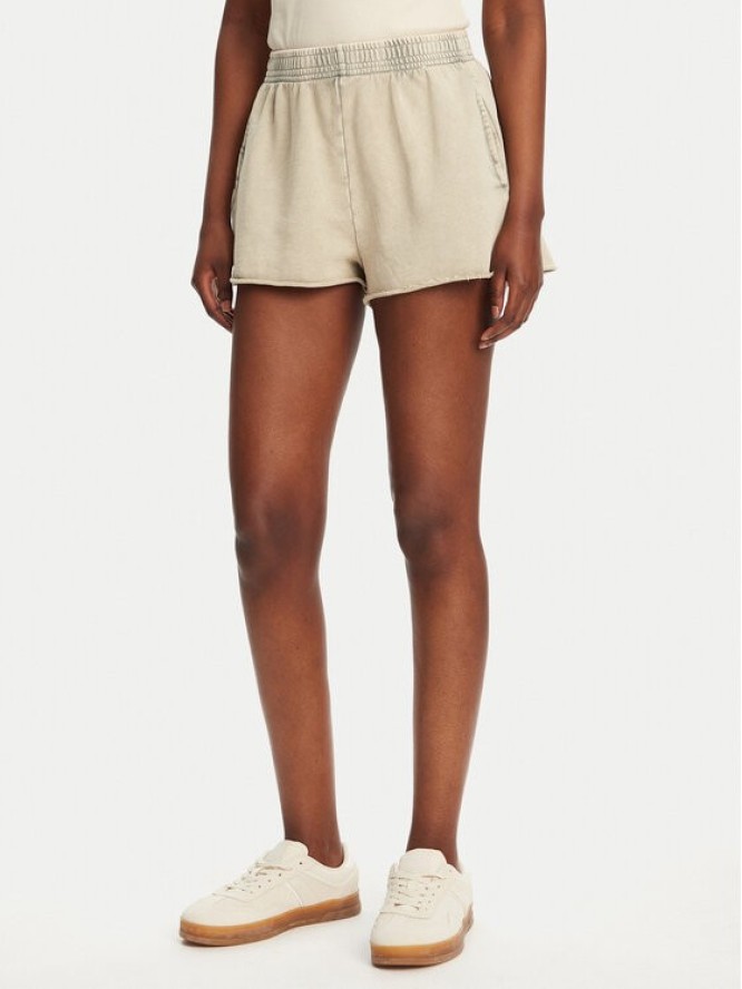 Noisy May Szorty materiałowe Ciara 27034217 Beżowy Loose Fit