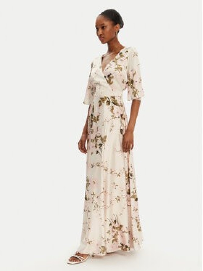 Rinascimento Sukienka wieczorowa CFC0122885003 Beżowy Regular Fit