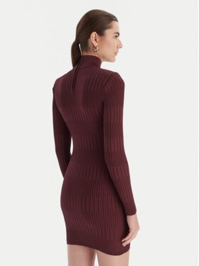 Marciano Guess Sukienka dzianinowa 5BGK52 5881Z Bordowy Slim Fit