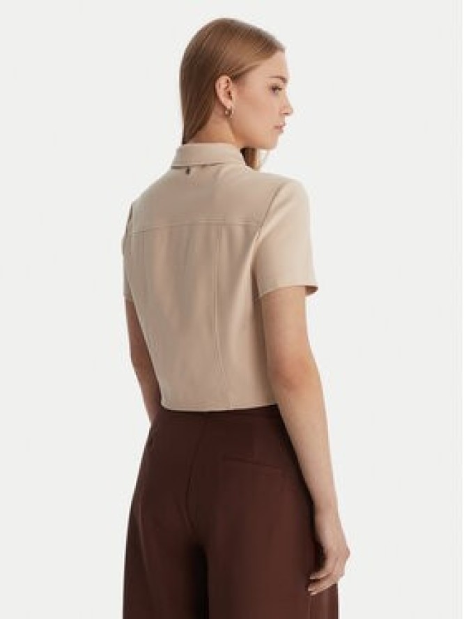 Guess Koszula W6RH83 KCMU2 Beżowy Regular Fit