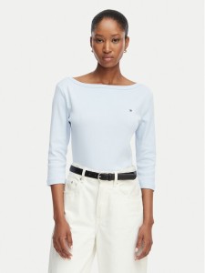 Tommy Hilfiger Bluzka Cody Boat-Nk WW0WW49928 Niebieski jasny Regular Fit