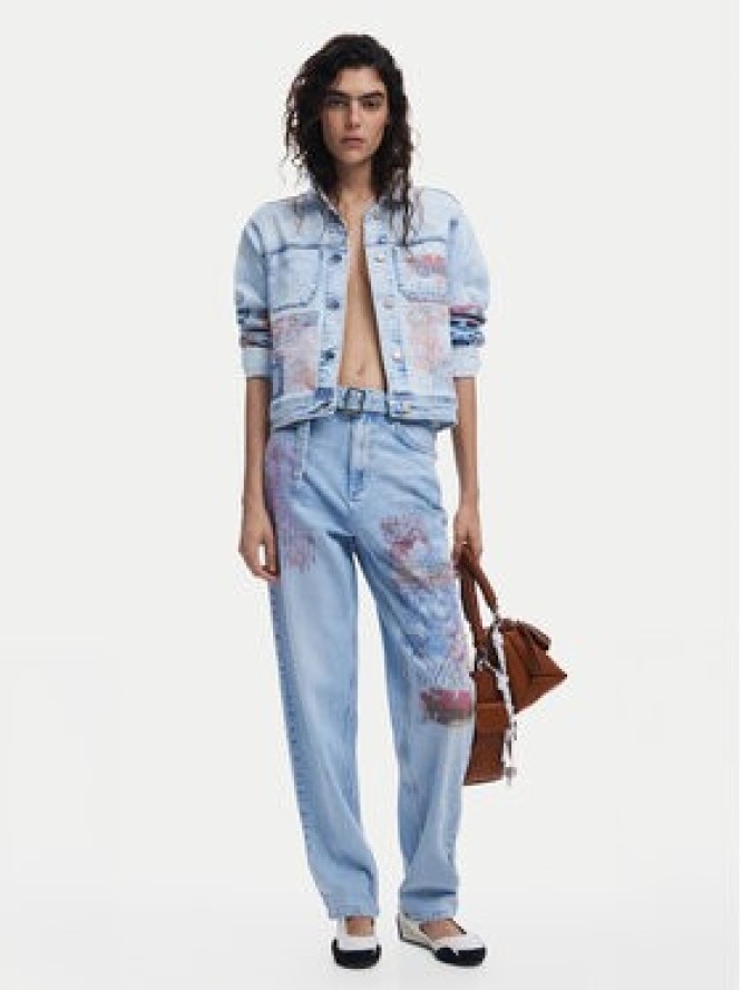 Desigual Kurtka jeansowa Los Angeles 25SWED03 Niebieski Regular Fit