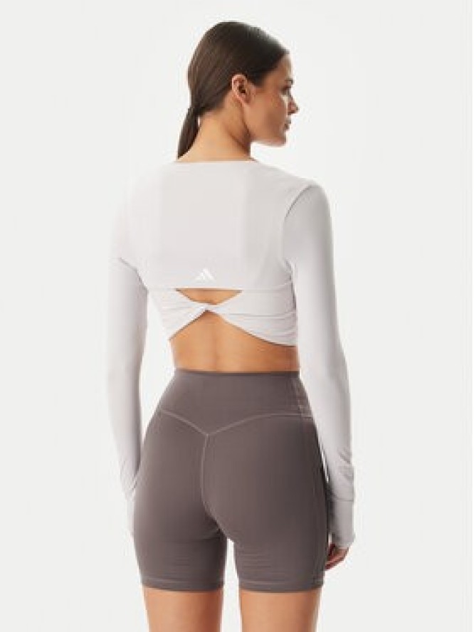 adidas Koszulka techniczna Power Essentials Workout Contour KD2217 Fioletowy Slim Fit