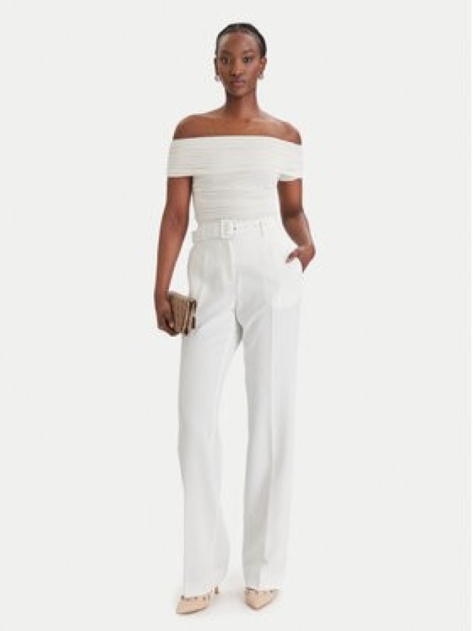 Guess Spodnie materiałowe W6GB05 W1765 Biały Regular Fit