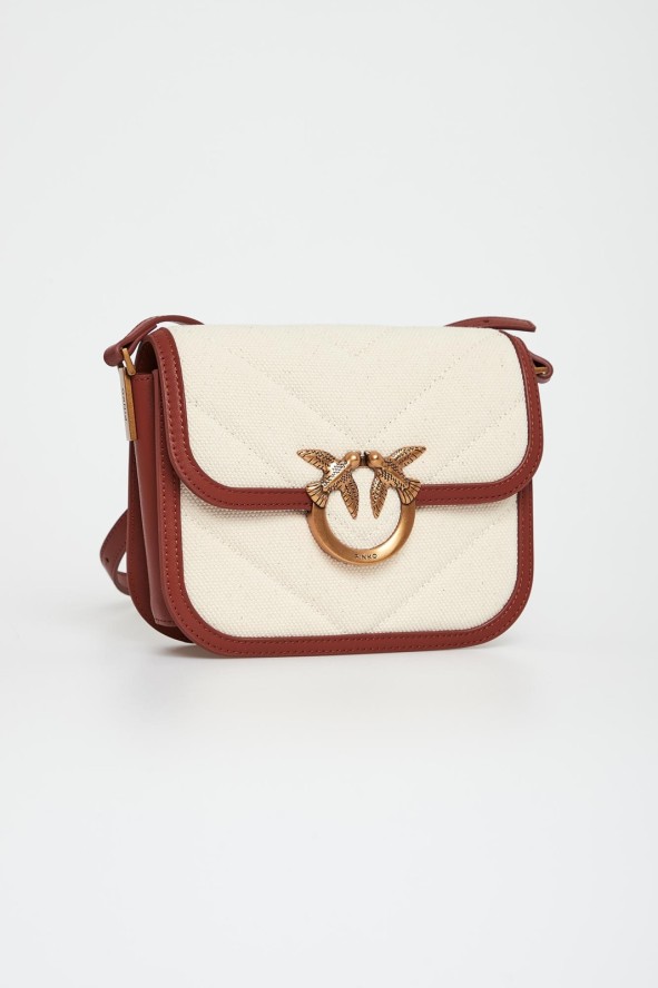 Torebka damska Love Box Bag Mini Canvas Chevron PINKO