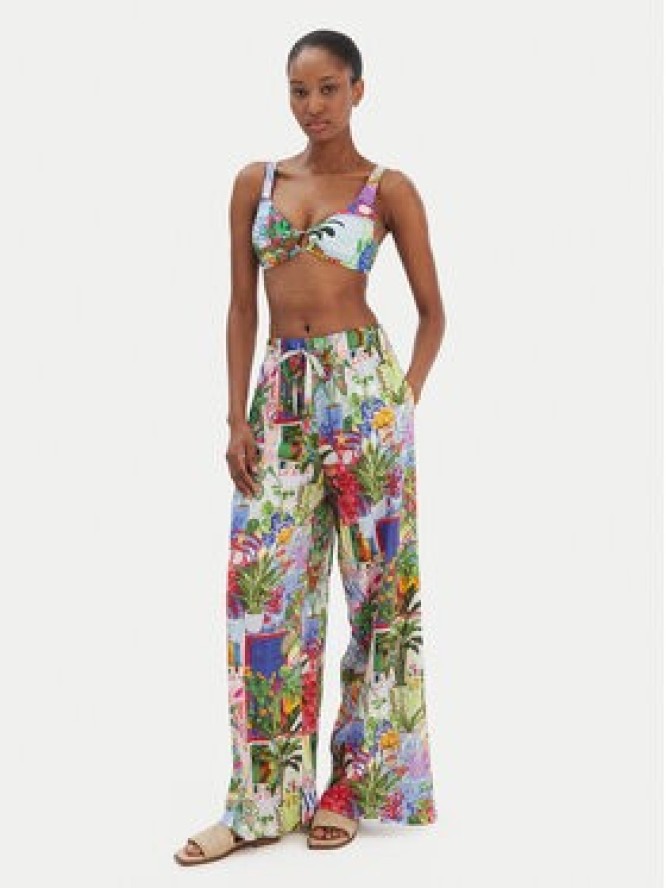 Seafolly Spodnie materiałowe La Boca 55599-PA Kolorowy Wide Leg
