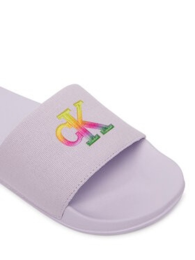 Calvin Klein Klapki Essential Slide Pride Cv Wn HW0HW03297 Fioletowy jasny
