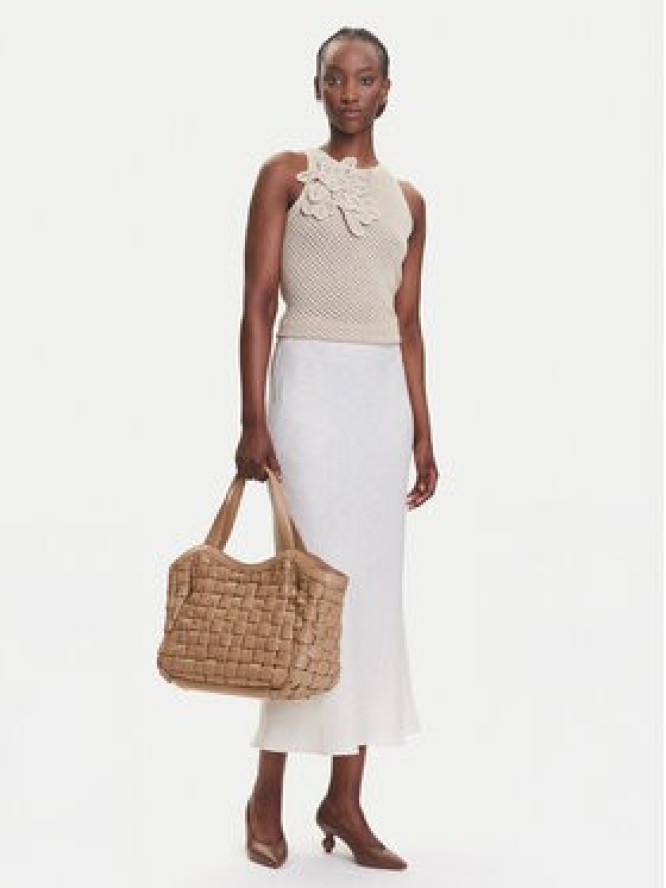 Marella Spódnica midi Desio 2515101032 Biały Regular Fit