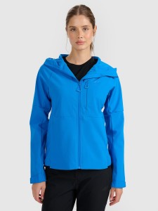 4F Kurtka softshell wiatroodporna membrana 10000 damska - niebieska S