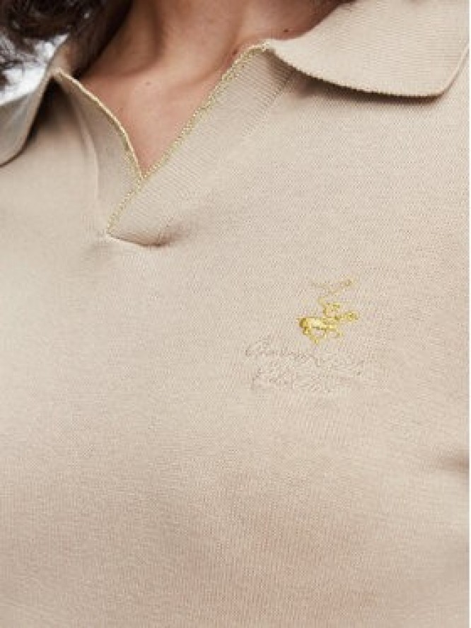 Beverly Hills Polo Club Polo P-SS26W-M550273 Beżowy Regular Fit
