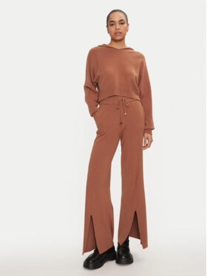 Fracomina Spodnie dzianinowe FJ24WV3004K42001 Brązowy Wide Leg