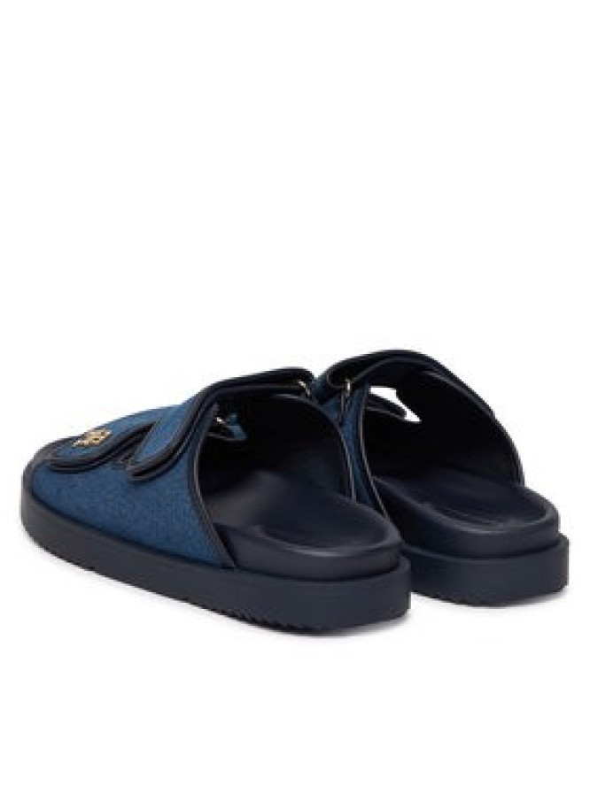 Tommy Hilfiger Klapki Double Strap Denim Sandal FW0FW09123 Niebieski