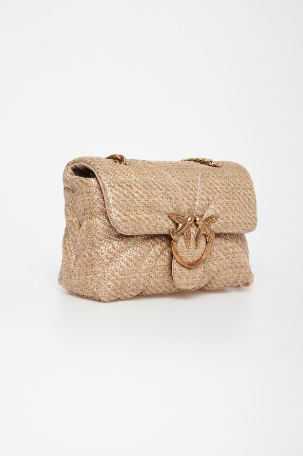 Torebka damska z rafii Love Bag Puff PINKO