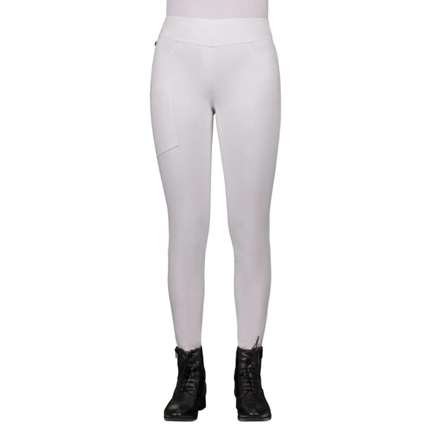 Legginsy jeździeckie z silikonowym gripem dla kobiet QHP Kae
