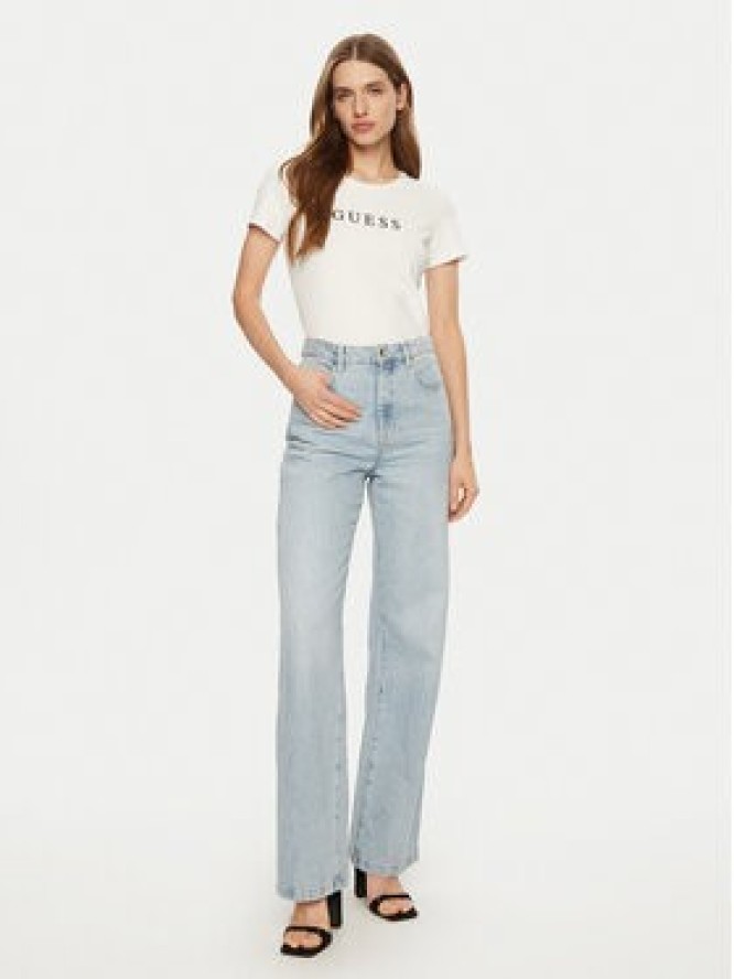 Guess T-Shirt O5RI01 KBBU1 Biały Slim Fit