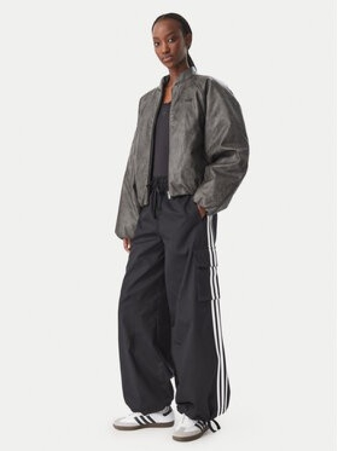 adidas Spodnie dresowe Firebird Adilenium Twill 3S Cargo Trousers KQ6428 Czarny Relaxed Fit