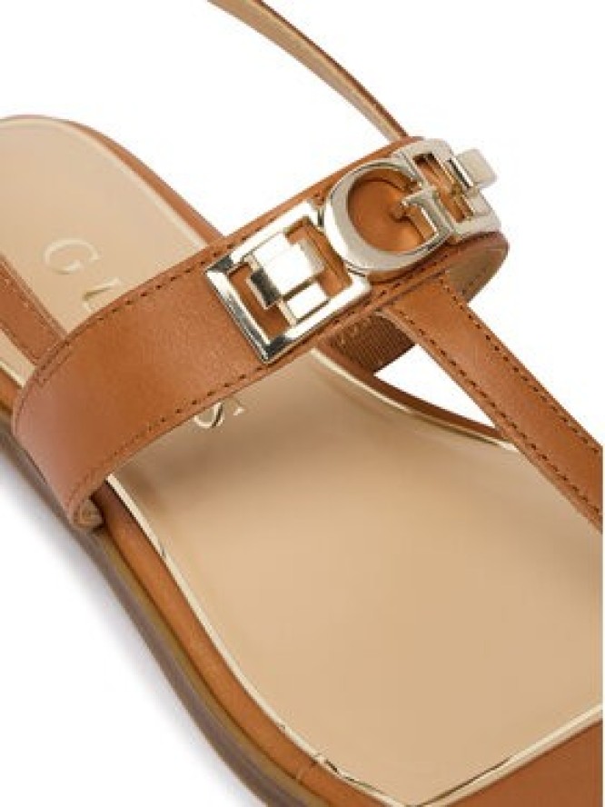 Guess Sandały FLJRMY LEA03 Brązowy