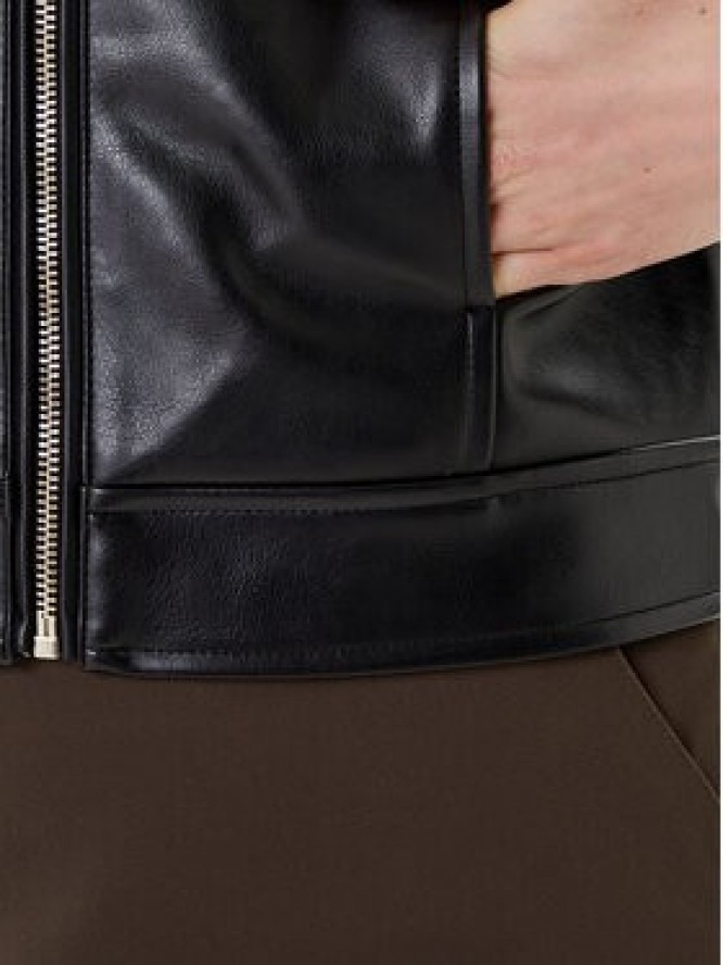 Morgan Kurtka z imitacji skóry 252-GNOLA Czarny Regular Fit