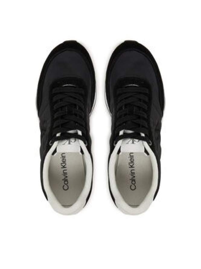 Calvin Klein Sneakersy Retro Runner Lace Up Nylon Mg YW0YW01990 Czarny
