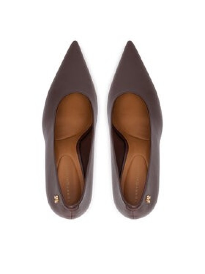 Tommy Hilfiger Czółenka Th Smooth Leather Pump FW0FW08960 Brązowy