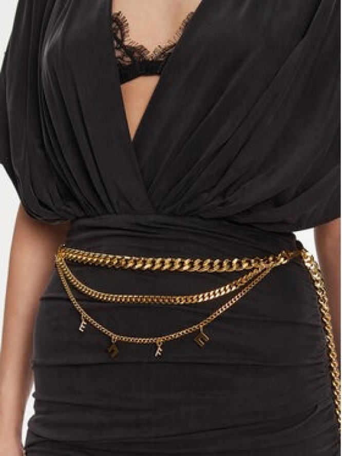 Elisabetta Franchi Sukienka koktajlowa AB-765-51E2 Czarny Regular Fit