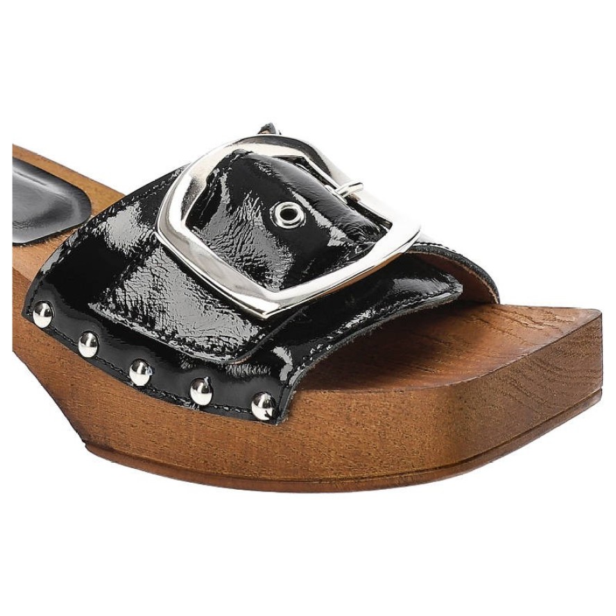 Czarne Klapki Simen Modne Buty Na Lato