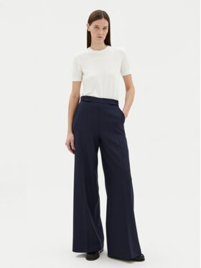 BOSS Spodnie palazzo Tupita 50531846 Granatowy Wide Leg