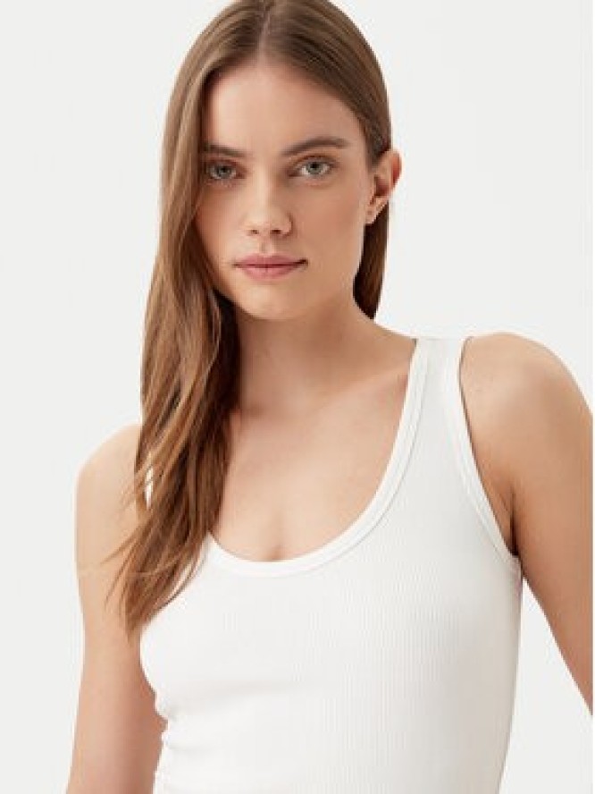 Calvin Klein Top K20K208246 Biały Slim Fit