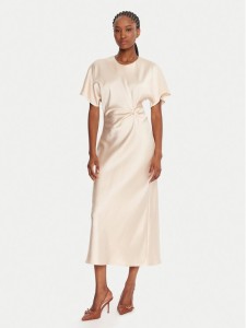 Rinascimento Sukienka koktajlowa CFC0125718003 Beżowy Regular Fit