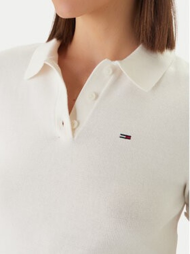 Tommy Jeans Polo DW0DW22597 Biały Slim Fit
