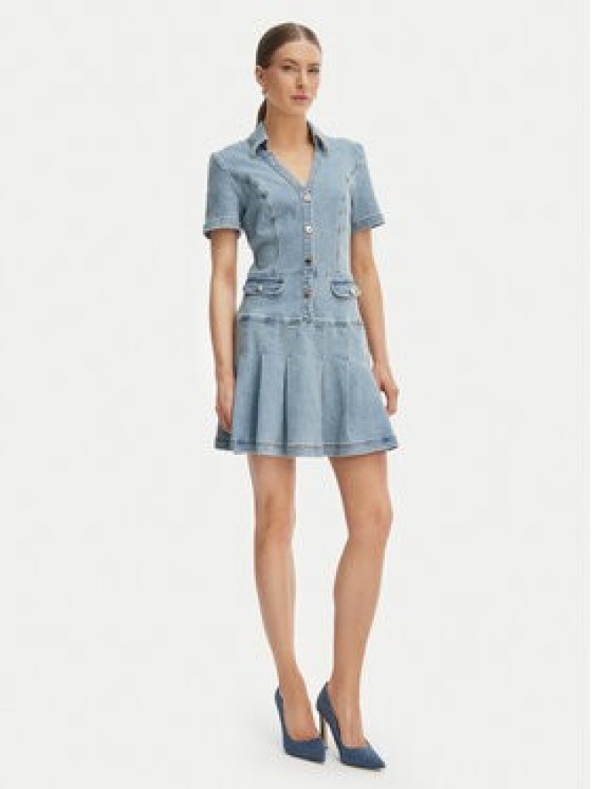 Morgan Sukienka jeansowa 251-RTALA Błękitny Slim Fit