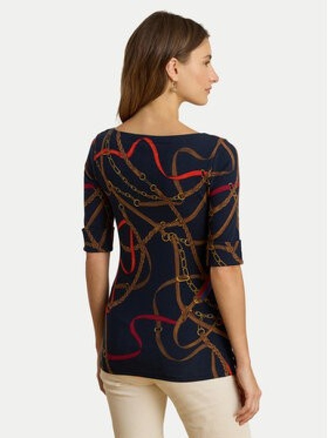 LAUREN RALPH LAUREN Bluzka 200P03722001 Granatowy Slim Fit