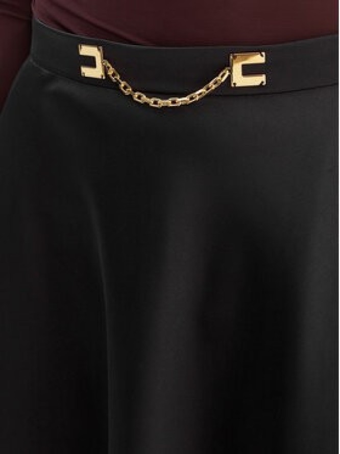Elisabetta Franchi Spódnica midi GO-156-61E2-V320 Czarny Regular Fit