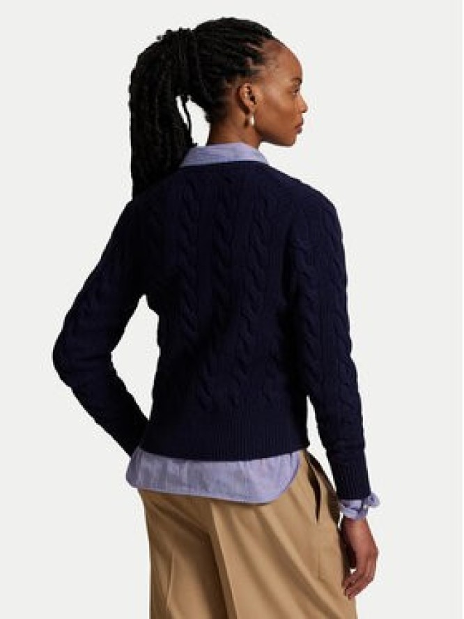 Polo Ralph Lauren Kardigan 211972104004 Granatowy Slim Fit