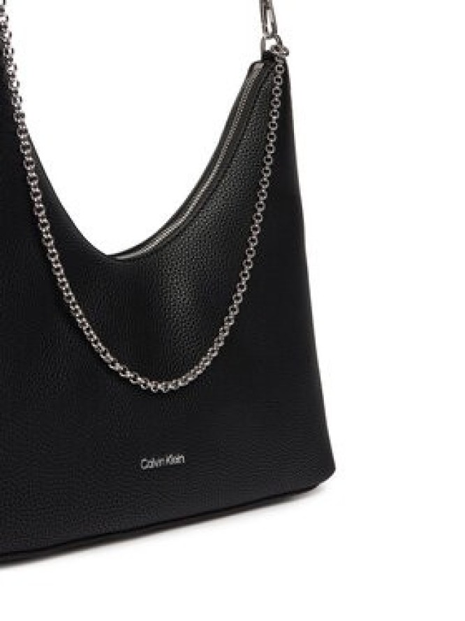 Calvin Klein Torebka Emblem Hw Pebble Shoulder Bag LV04F3495G Czarny