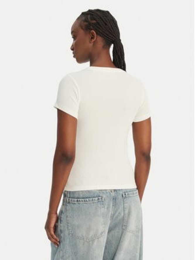 Guess Jeans T-Shirt W6GPZ3 KA0H1 Écru Slim Fit