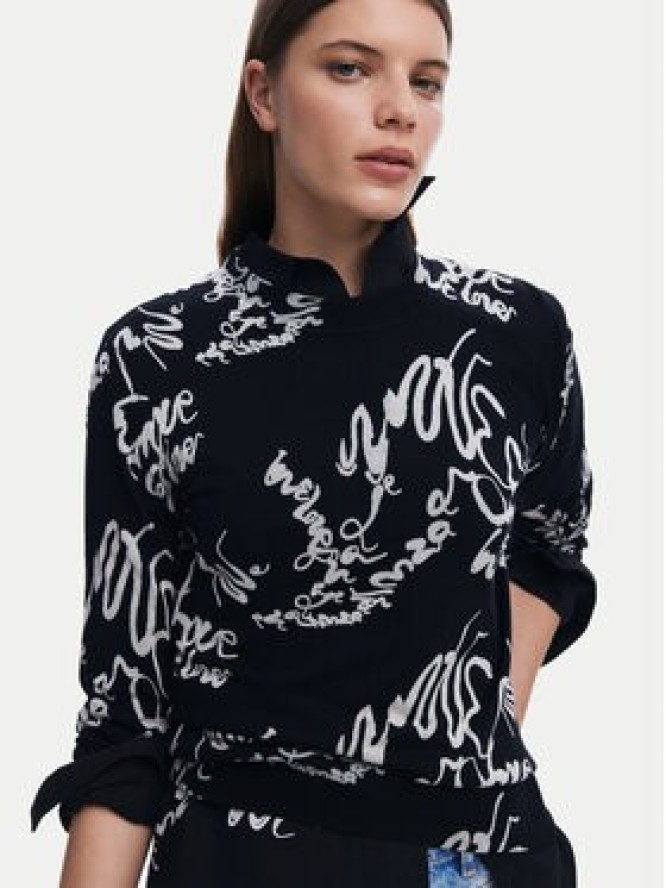 Desigual Sweter 25SWJF04 Czarny Regular Fit