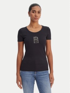 Fracomina T-Shirt FP26ST3001J42701 Czarny Slim Fit