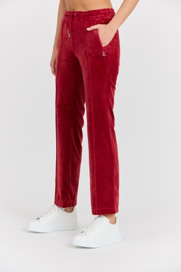 JUICY COUTURE Damskie czerwone spodnie dresowe Tina Track Pant, Rozmiar XS