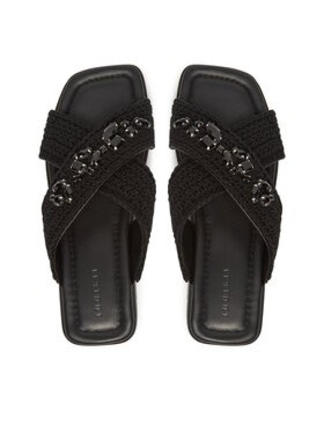 Inuikii Klapki Woven Crossed Stones 70104-369 Czarny