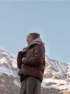 Pikowana kurtka z puchem - brązowy