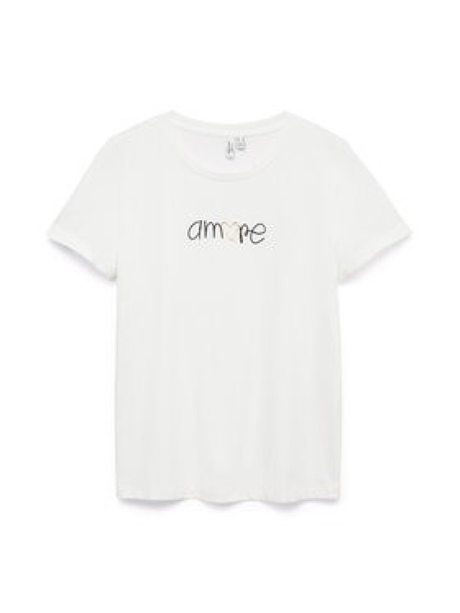 Vero Moda T-Shirt Ikami 10340181 Biały Regular Fit