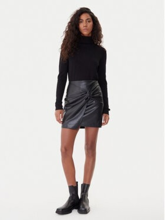 Vero Moda Spódnica z imitacji skóry Gawn 10333689 Czarny Regular Fit