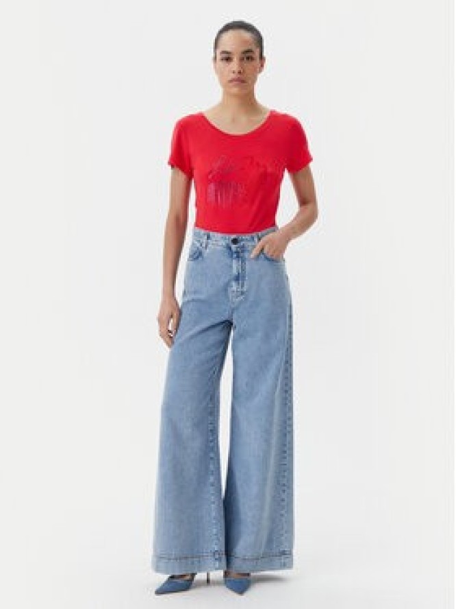 Liu Jo Beachwear T-Shirt VA5157 JS360 Czerwony Regular Fit