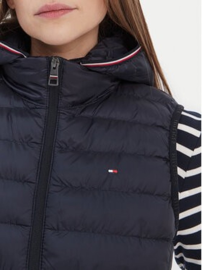 Tommy Hilfiger Bezrękawnik Global Stripe WW0WW42051 Granatowy Regular Fit