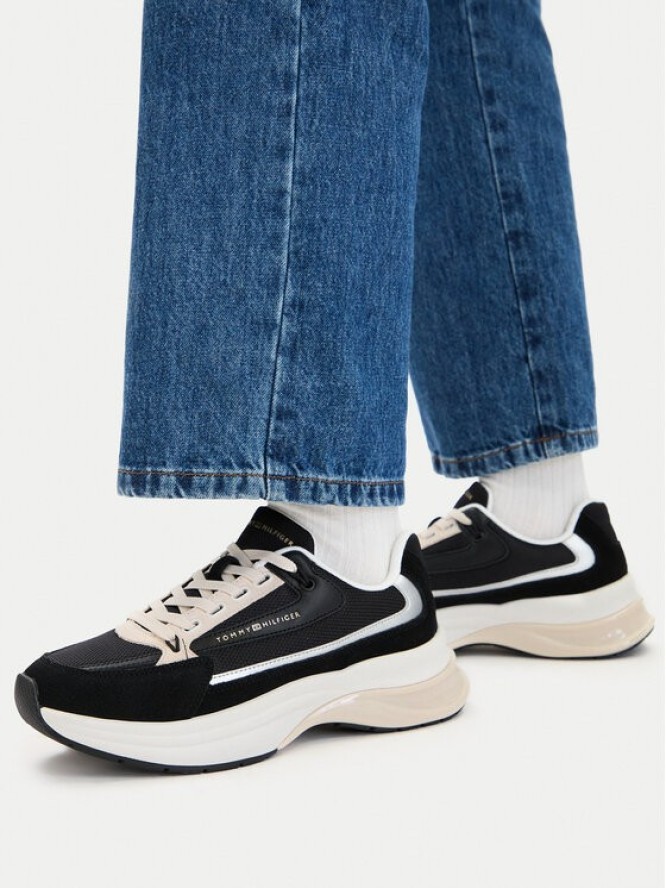 Tommy Hilfiger Sneakersy Th Sporty Chic Runner FW0FW09187 Czarny